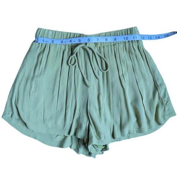 White Fox Boutique Light Green Flowy Summer Shorts with Draw String Women S - Picture 6 of 8